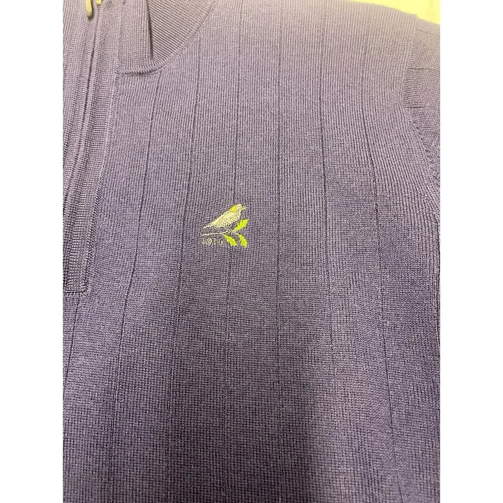 Bobby Jones  1/4 zip golf sweatshirt Merino Wool men’s size M Navy Blue Golfwear
